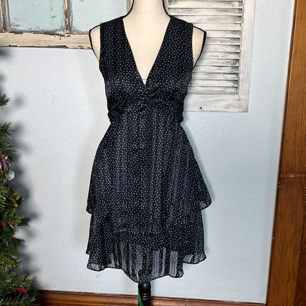 NWT Adorable Ruffled Polka Dot 50’s Inspired Dress by Banana Republic